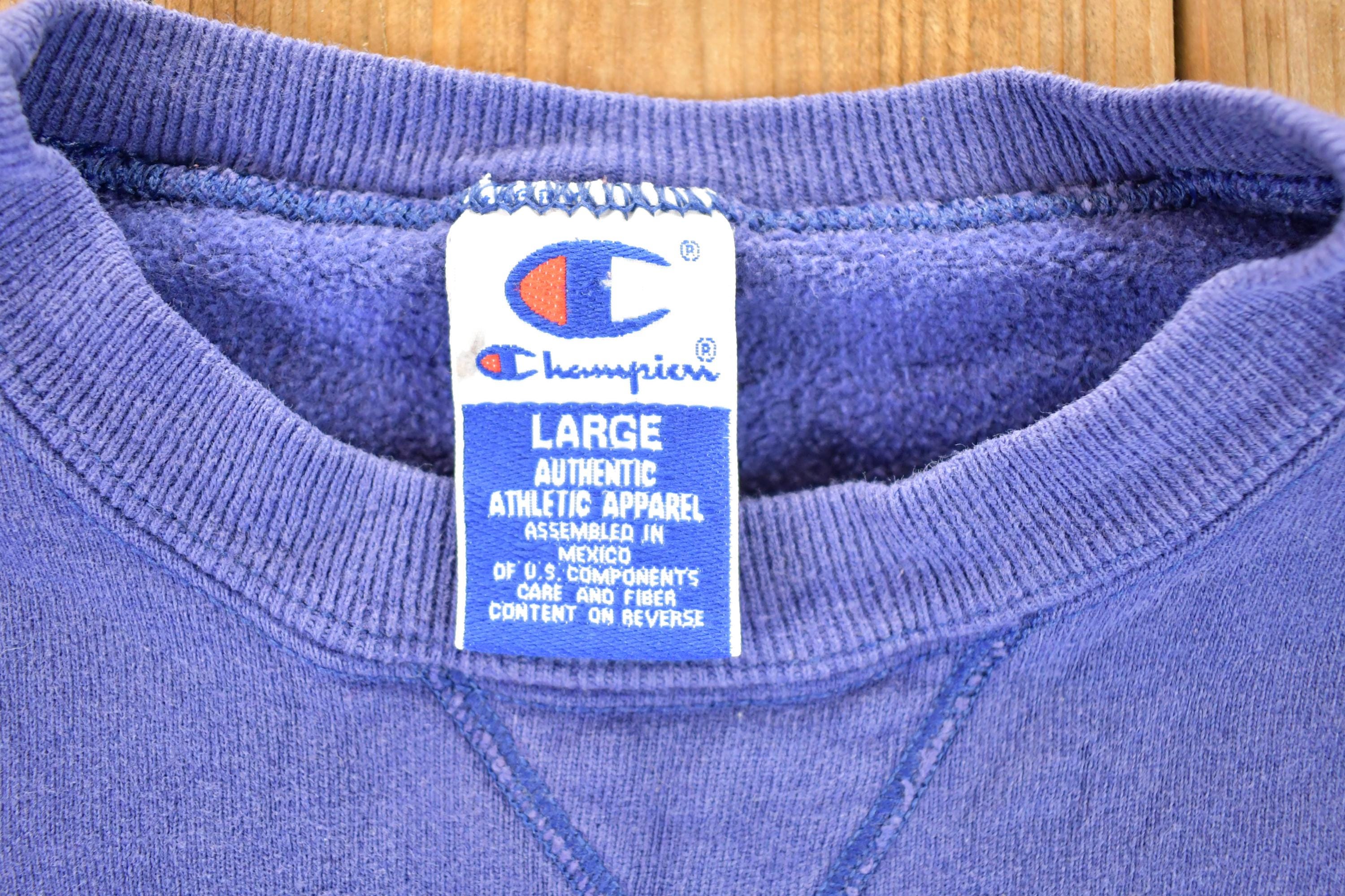 Vintage 1990s Champion Text Logo Crewneck Sweatshirt Men's M