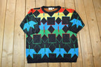 Vintage 1990s Express London Knit Crewneck Sweater  90s Crewneck  Made In Hong Kong  Preppy Knit