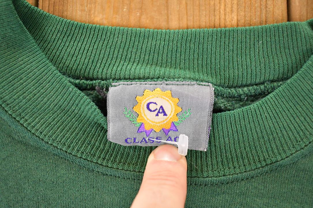 Vintage 1990s Italian Big L Patch Crewneck Sweatshirt Men's L