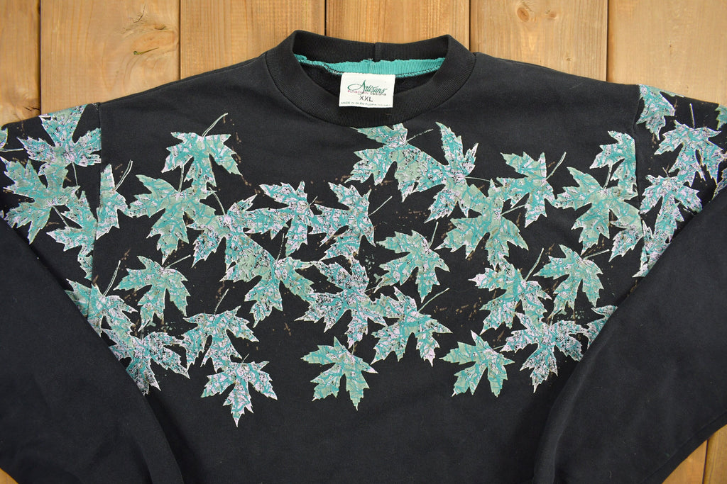 Vintage 1990s All Over Print Floral Print Crewneck