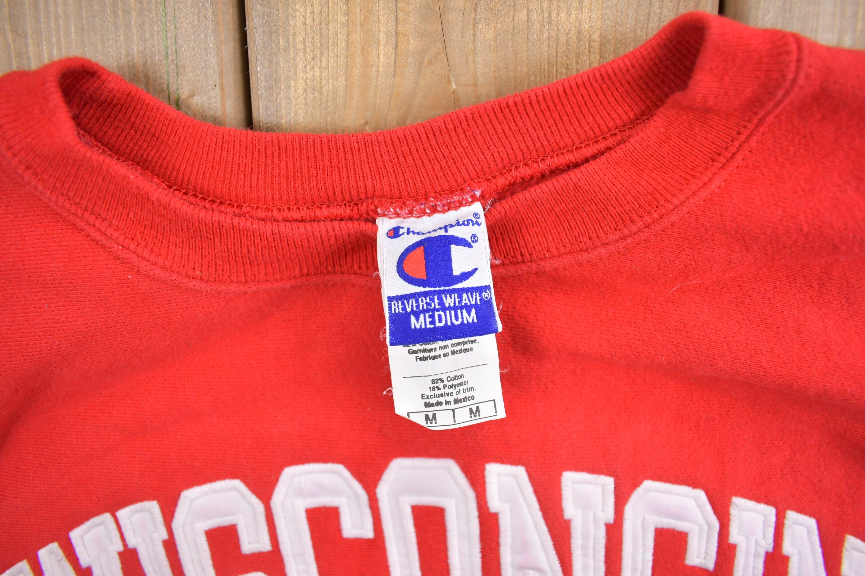 Vintage 1999 Wisconsin Rose Bowl Champion Reverse Weave Crewneck Sweatshirt
