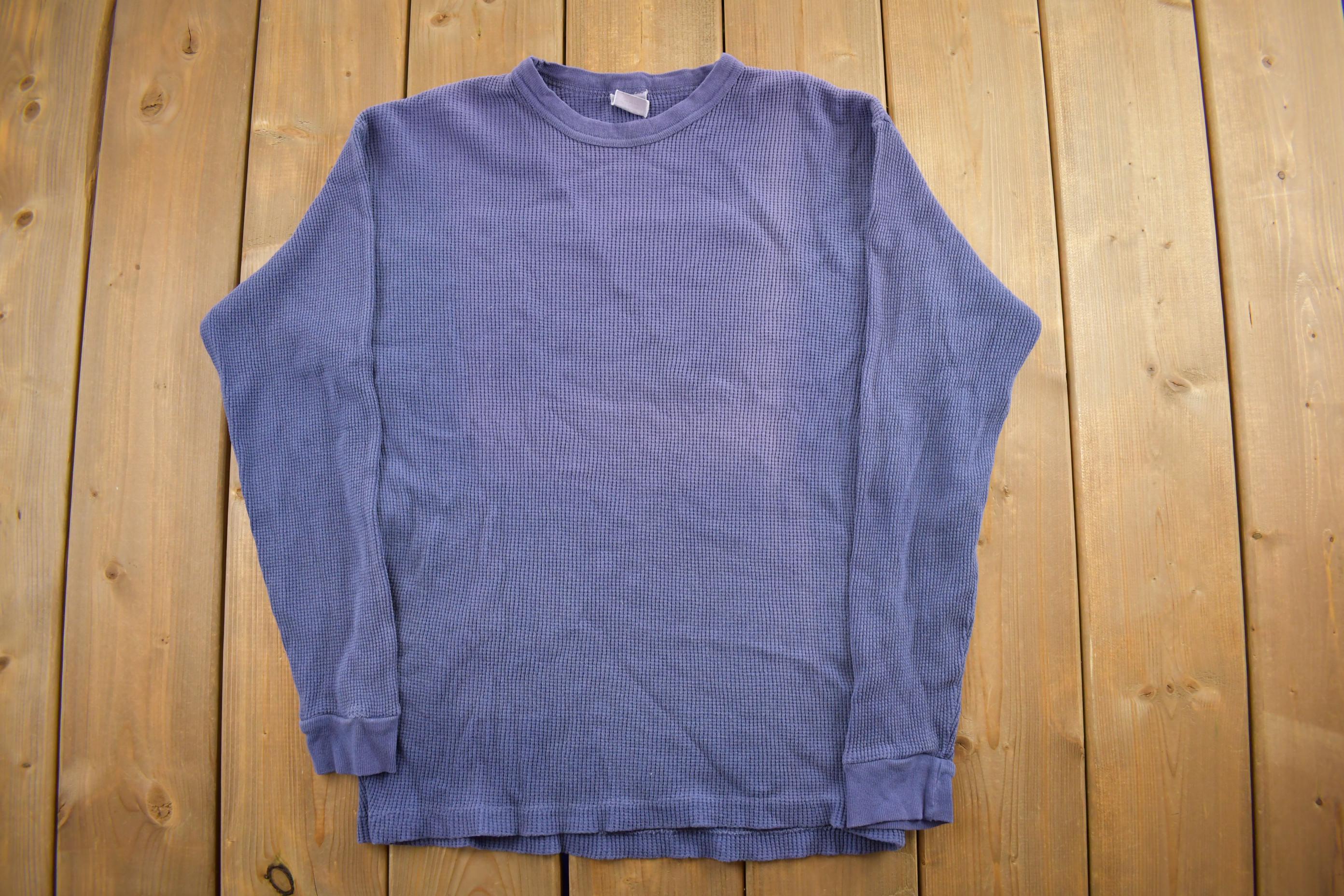 Vintage 1990s Denim Supply Co Waffle Knit Graphic Shirt