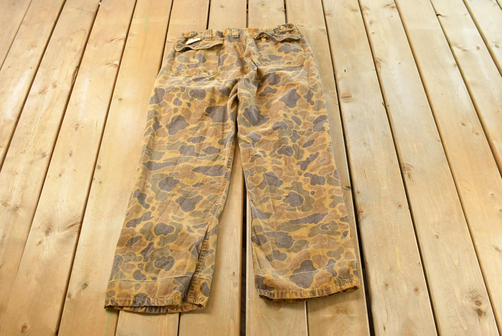 Vintage 1960s Saftbak Duck Camo Hunting Pants Men's 32 x 27