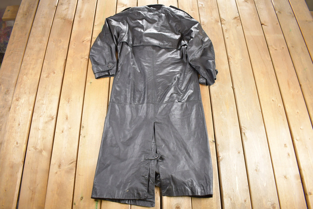 Vintage 1990s Pelle Studio Leather Trench Coat