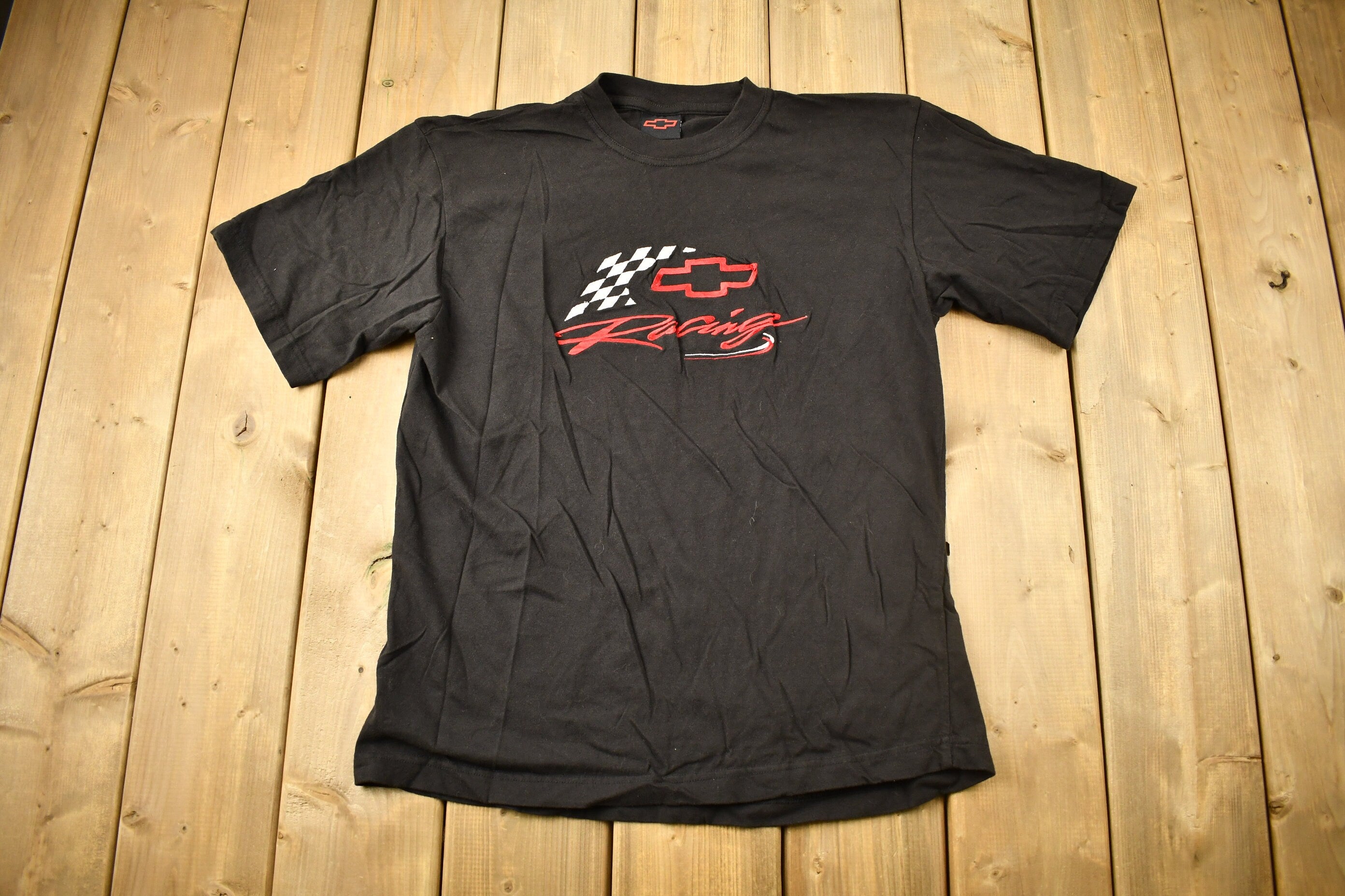 Vintage 1990s Chevrolet Racing Embroidered T-Shirt
