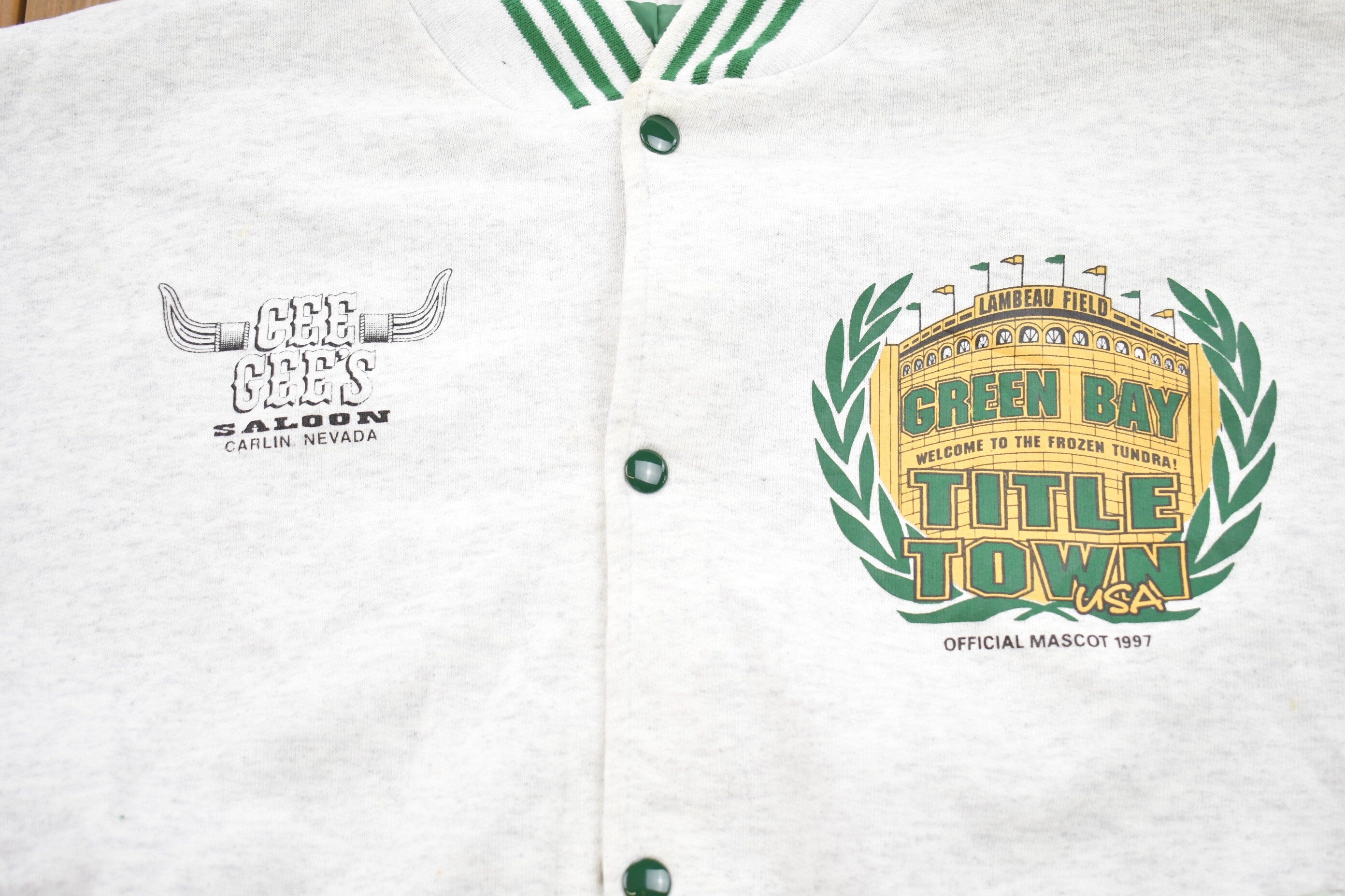 Vintage 1997 Green Bay Packers NFL Bomber Fleece Jacket