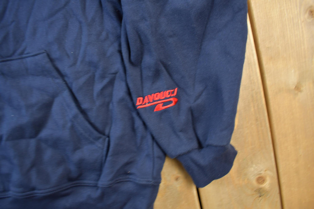 Vintage Deadstock Y2K Davoucci Embroidered Hoodie Size XXL