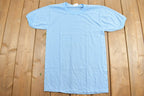 Vintage 1990s Blank Blue Ringer T-Shirt