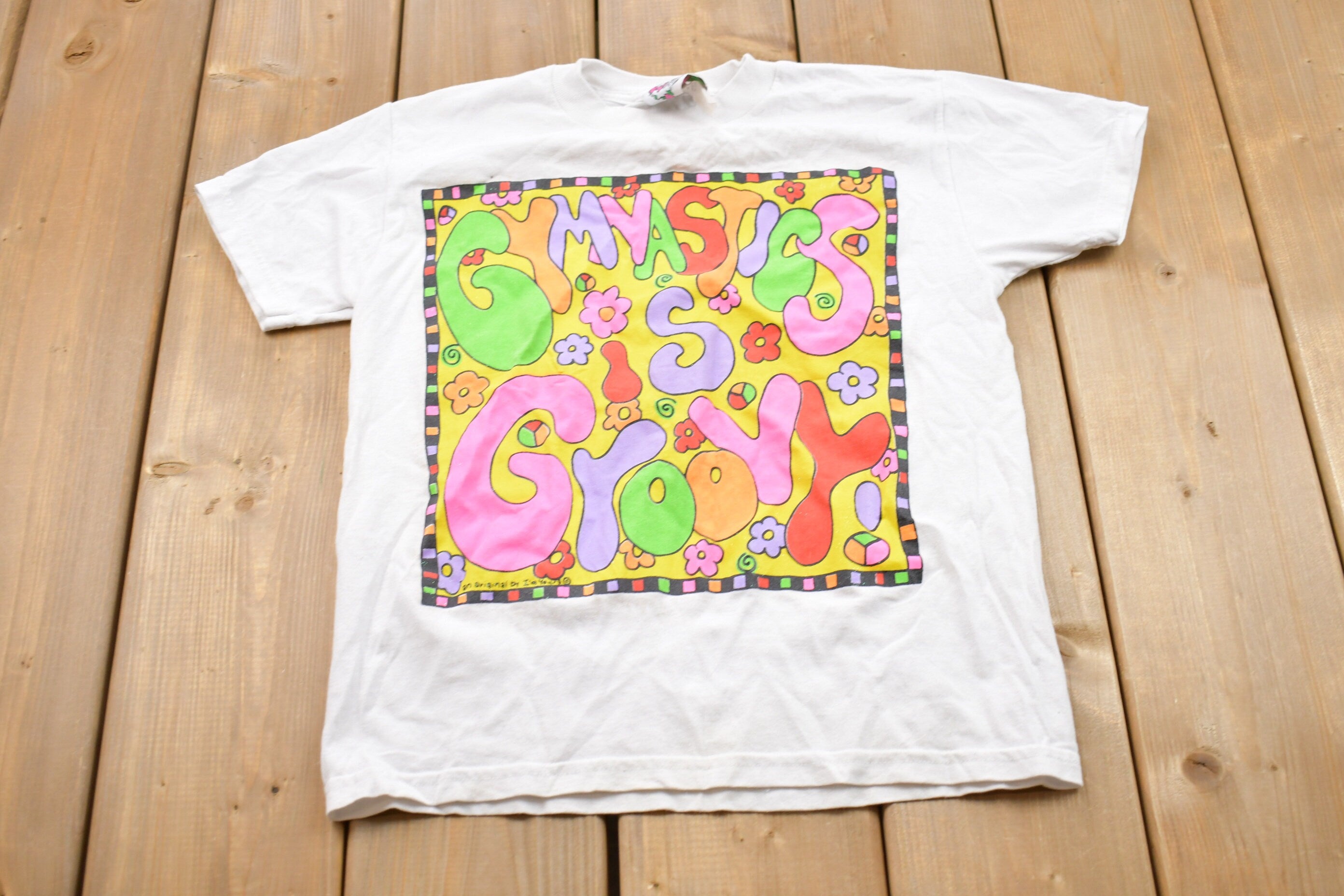 Vintage 1990s Gymnastics Is Groovy Graphic T-Shirt