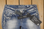 Vintage Deadstock Y2K Miss Me Bedazzled Low Rise Jeans Women's Size 26x31