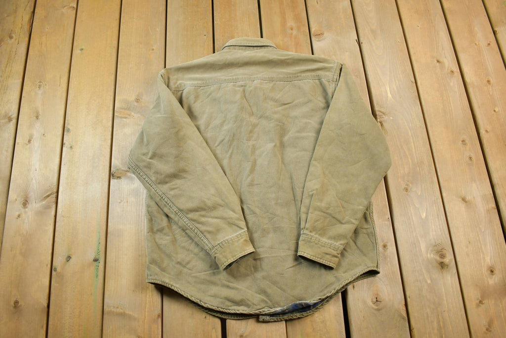 Vintage 1990s Distressed LL Bean Blanket Lined Jacket Made In USA