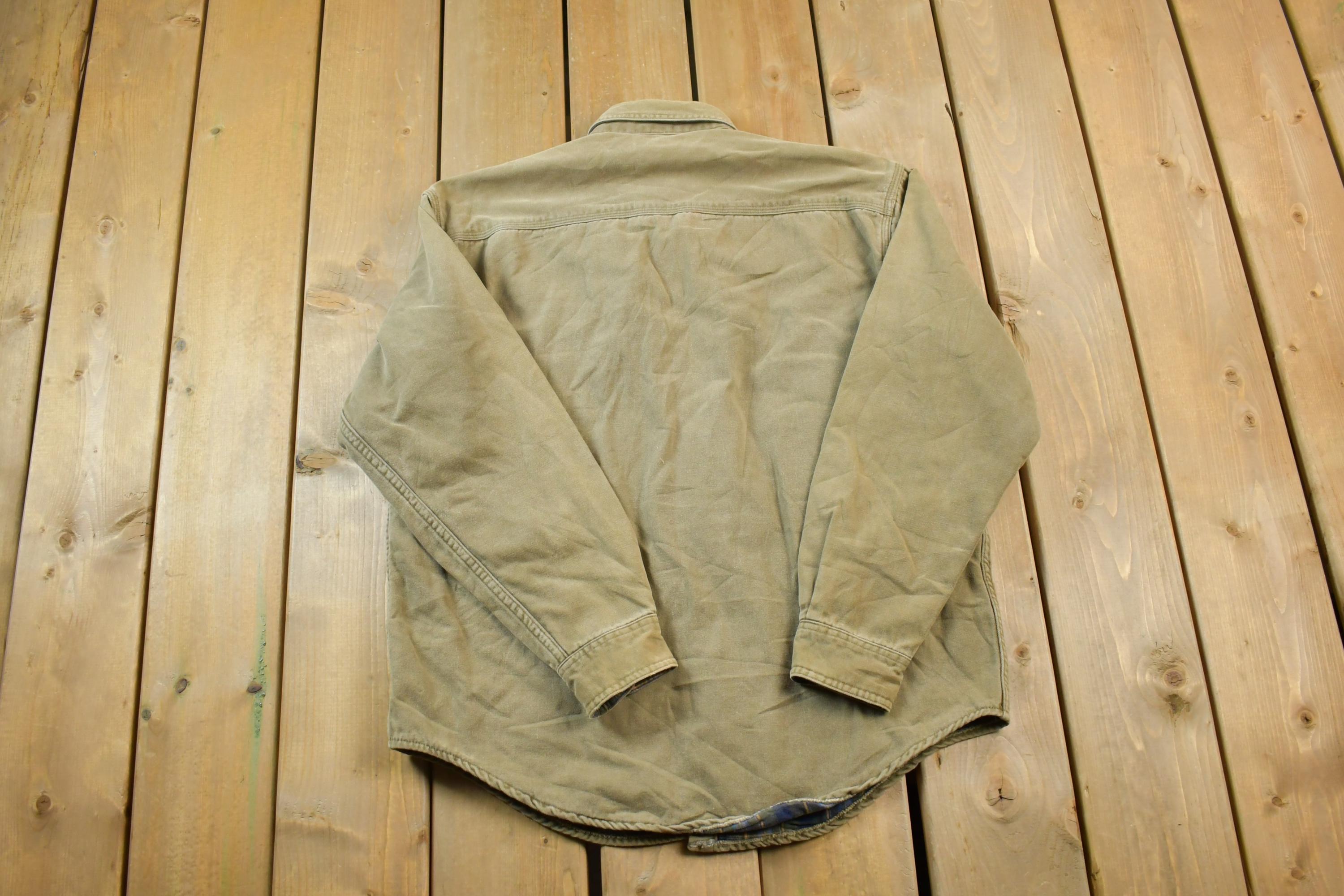 Vintage 1990s Distressed LL Bean Blanket Lined Jacket Made In USA