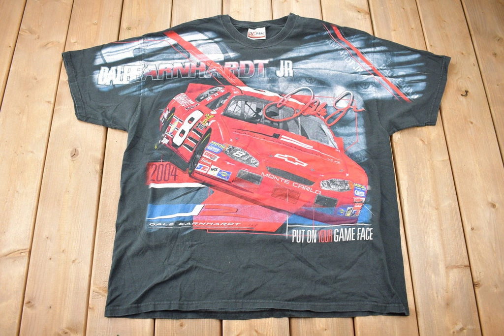Vintage 2004 Dale Earnhardt Jr Vintage NASCAR Racing All Over Print T-Shirt