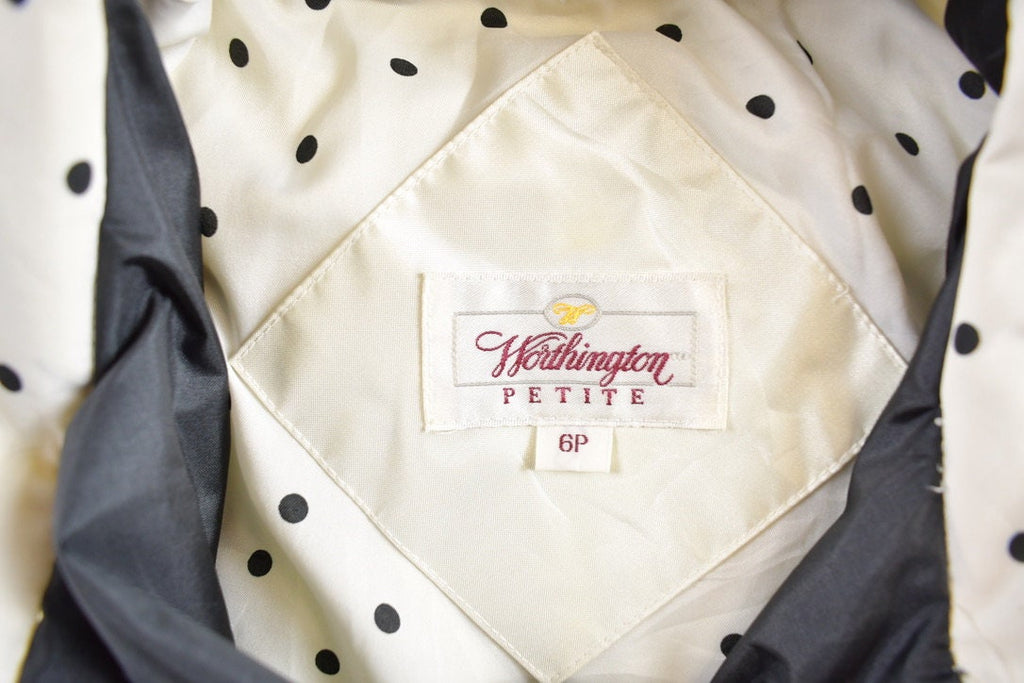 Vintage 1980s Worthington Petite Satin Trench Coat