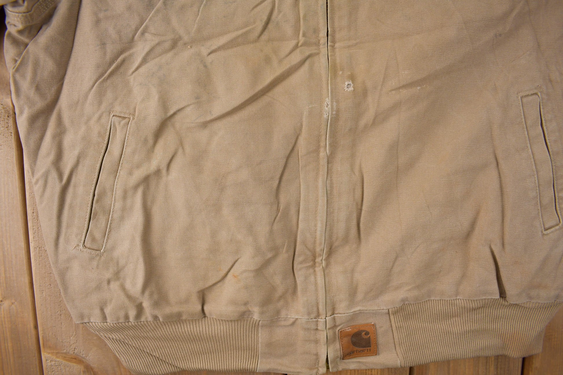 Vintage 1990s Beige Carhartt Santa Fe Jacket Size XL