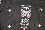 Vintage 1990s Maggie Lawrence Chunky Cable Knit Mock Neck Sweater Women's L