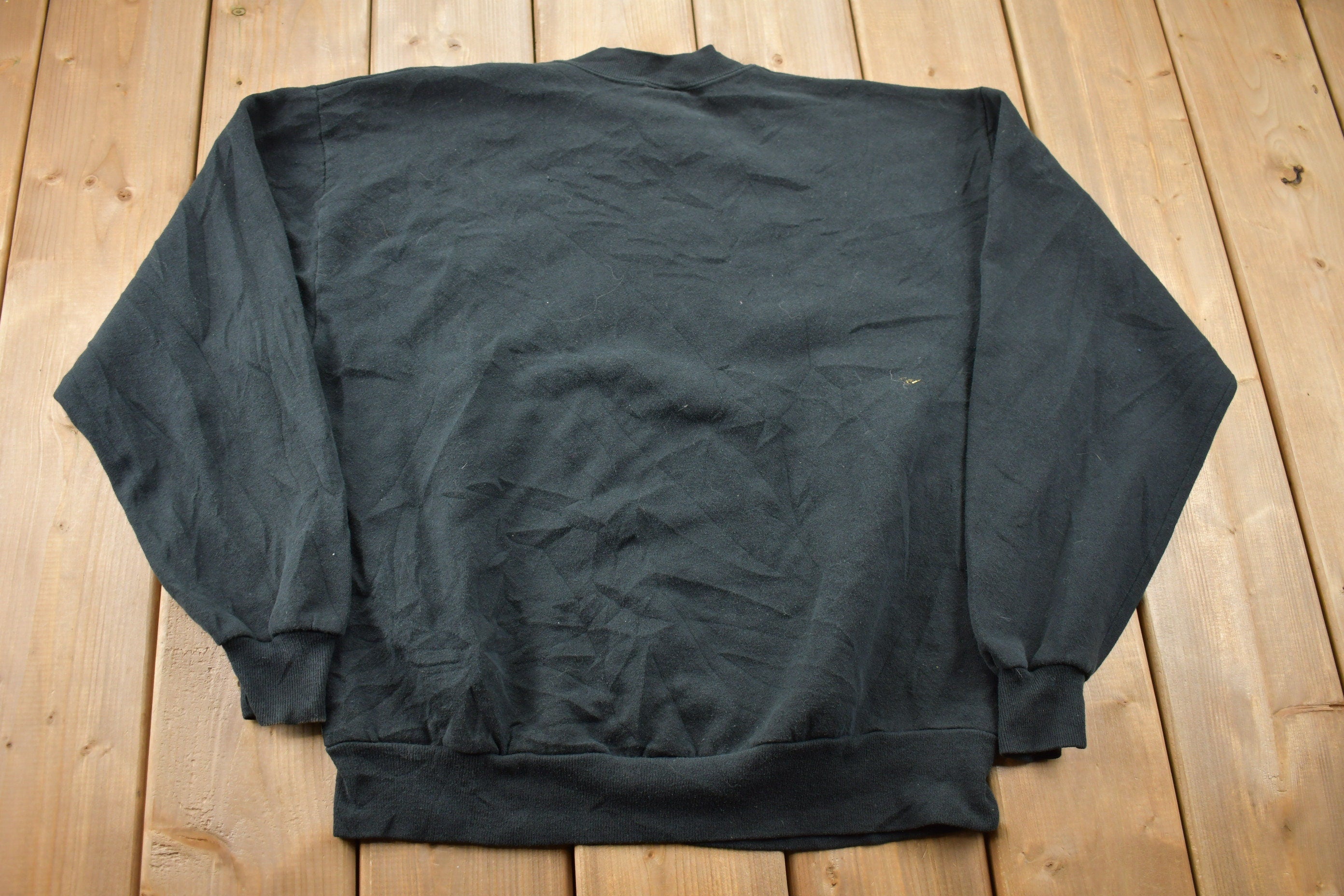 Vintage 1990s Happy Halloween Pumpkins Graphic Crewneck Sweatshirt