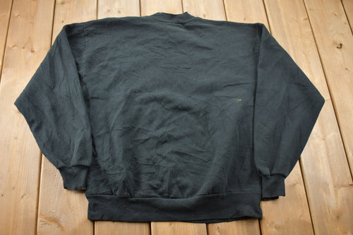 Vintage 1990s Happy Halloween Pumpkins Graphic Crewneck Sweatshirt