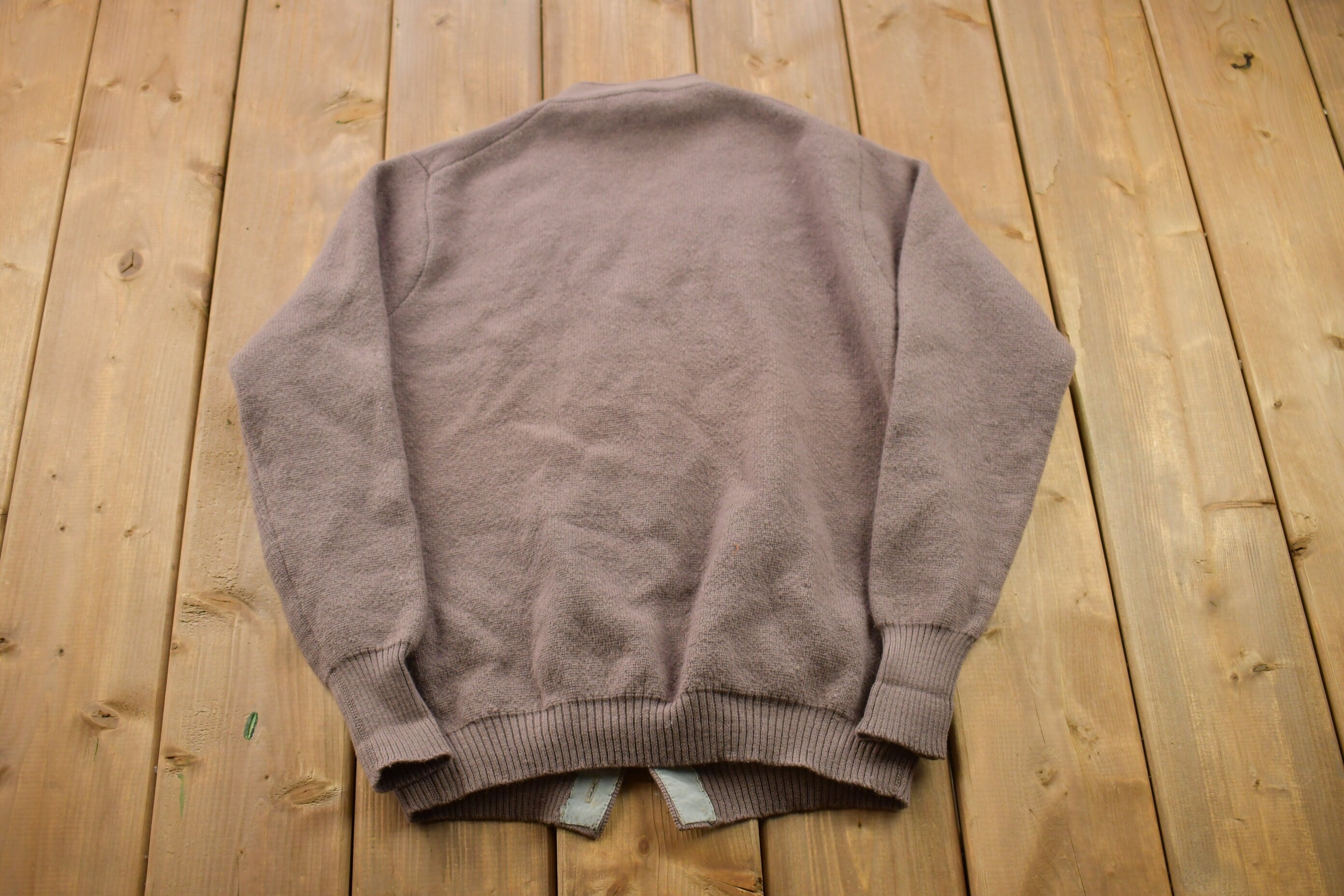 Vintage 1990s Brown Knitted Cardigan Sweater