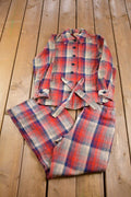 Vintage 1960s Catalina Plaid Button Up Sweater And Bell Bottom Pants
