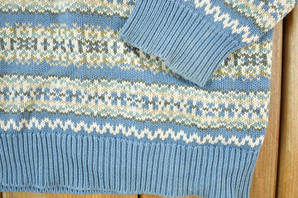 Vintage 1990s Royal Robbins Knit Abstract Pattern Crewneck Sweater