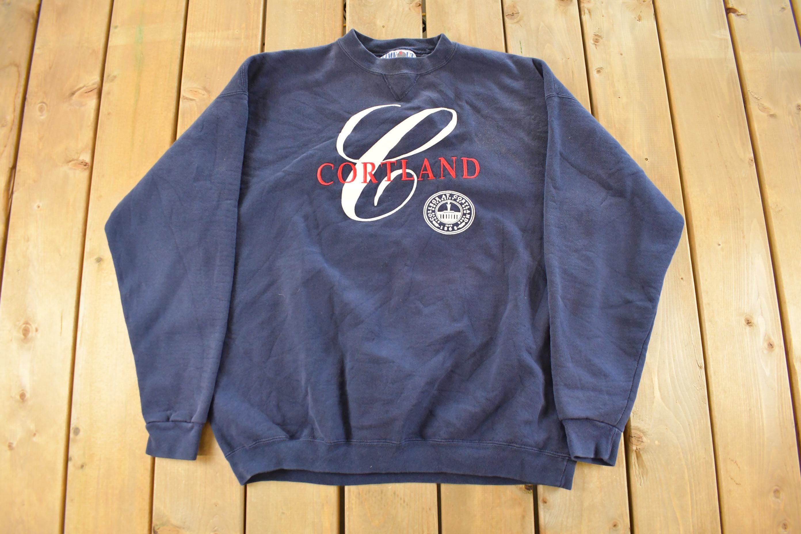 Vintage 1990s College at Cortland Collegiate Crewneck Sweatshirt Men's XL