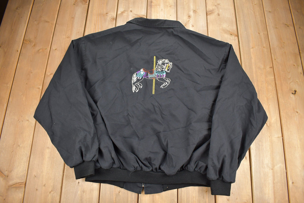 Vintage 1980s Carousel Theme West Ark Windbreaker Jacket