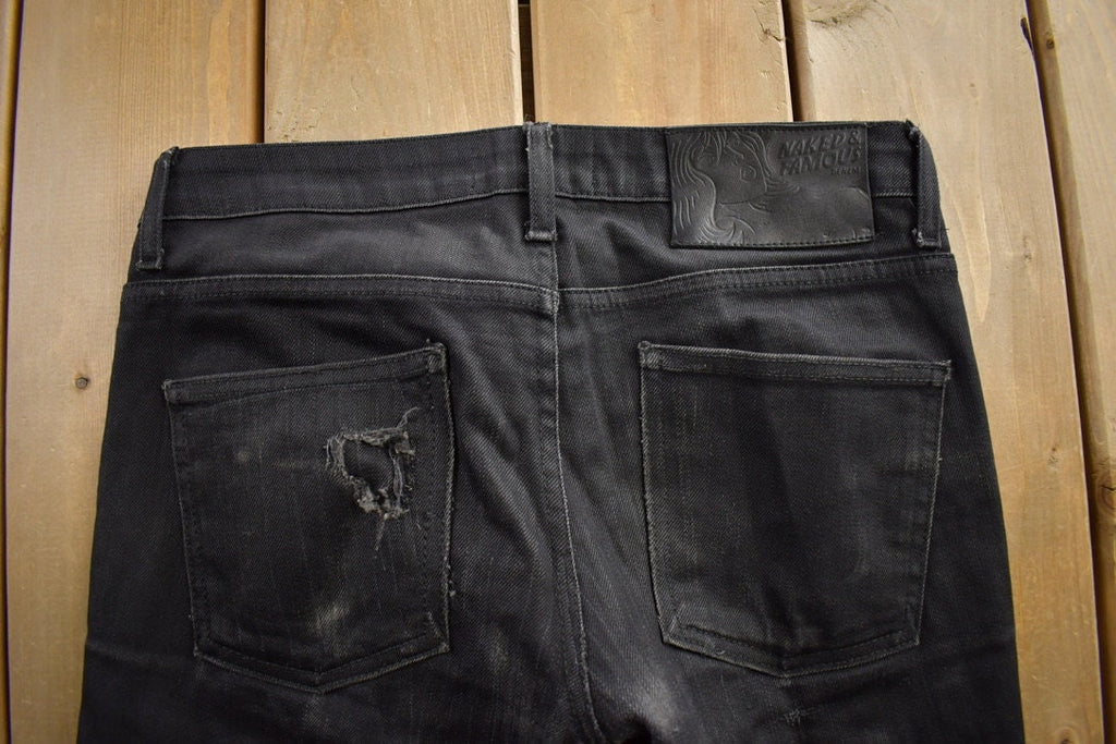 Vintage Y2K Naked & Famous Black Jeans Size 31x31
