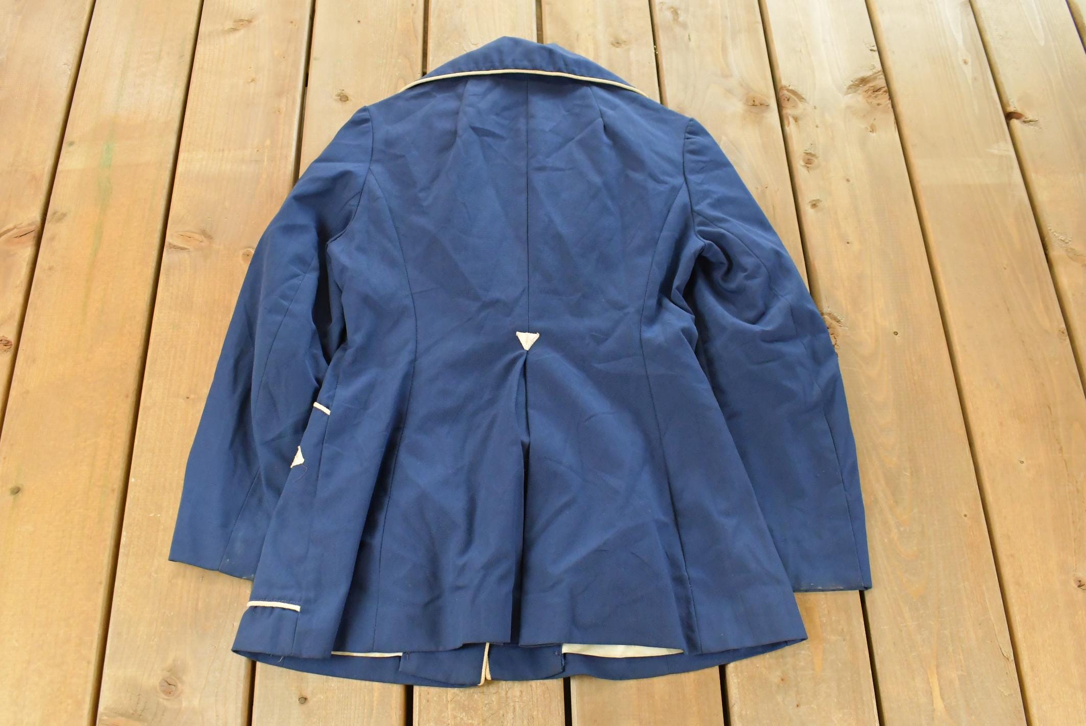 Vintage 1970s Navy Blue Blazer Jacket Women's Small