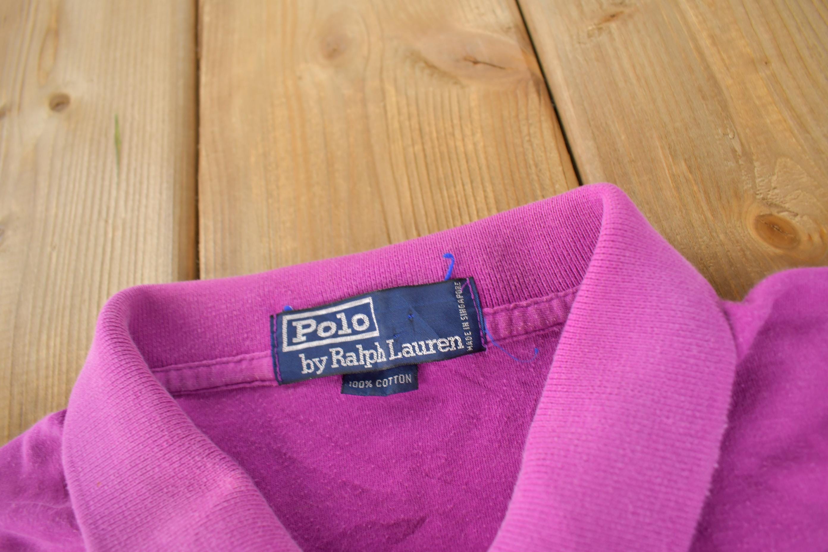Vintage 1990s Polo By Ralph Lauren Small Pony Pink Polo Shirt