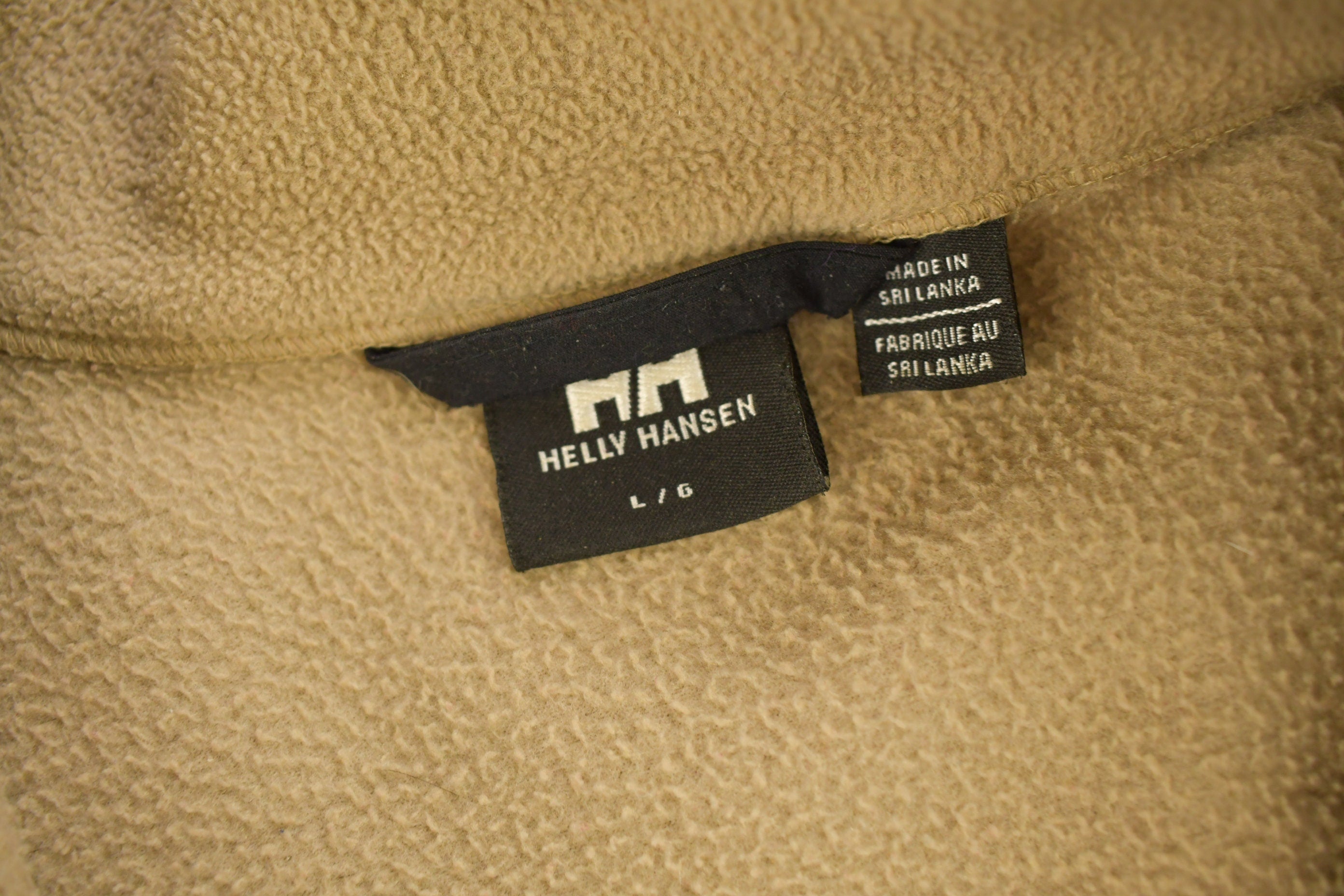 Vintage 1990s Helly Hansen Cream Fleece Zip Up Sweater
