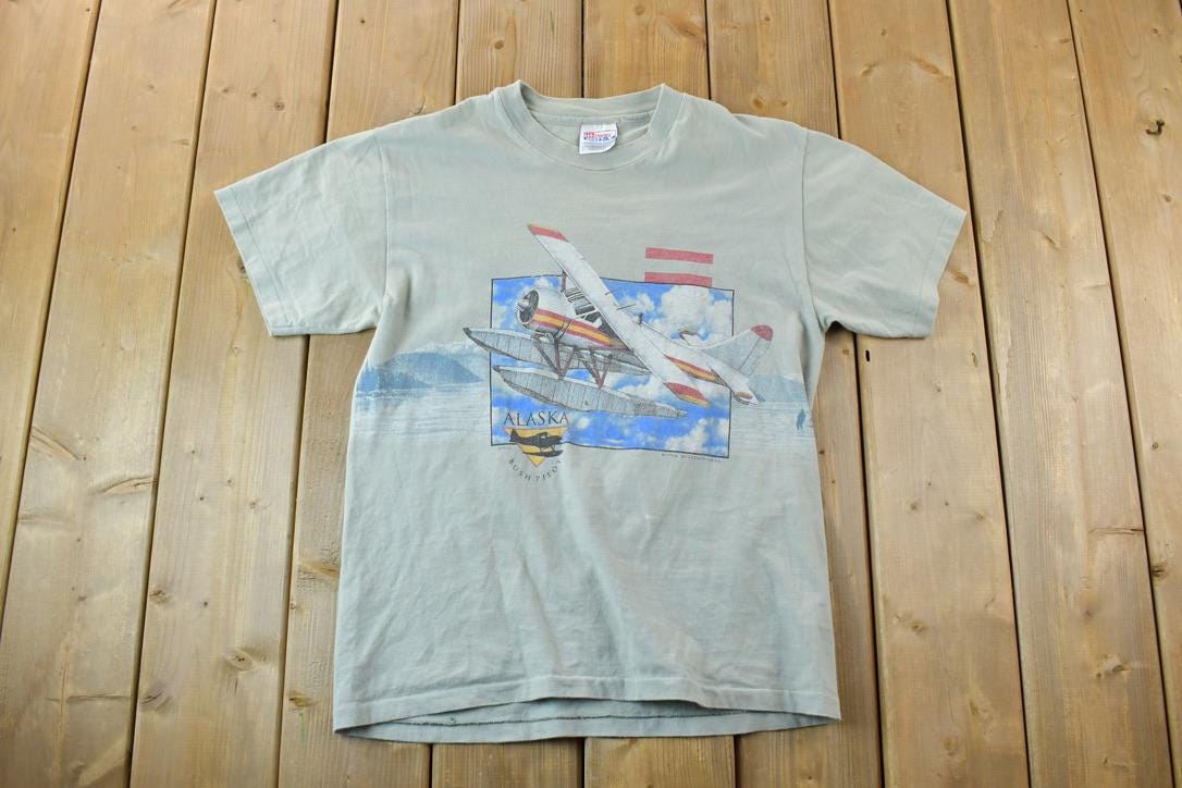 Vintage 1990s Alaska Bush Pilot Souvenir T-Shirt