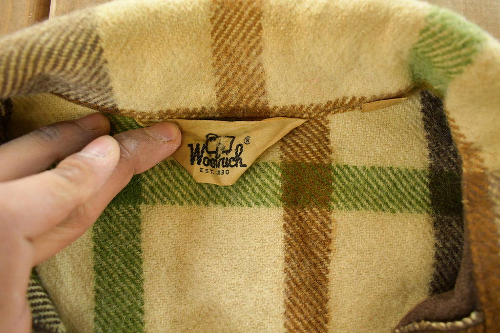 Vintage 1980s Woolrich Button Up Plaid Flannel Shirt Men's XL