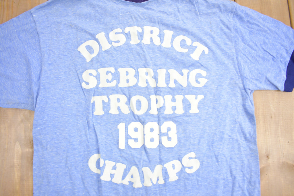 Vintage 1983 Sebring Trophy District Champs Ringer T Shirt