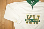 Vintage 1990s Key West Embroidered Quarter Zip Sweatshirt