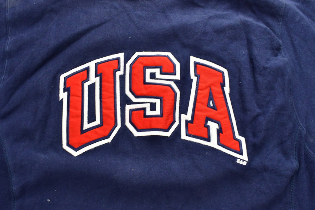 Vintage 1990s USA Embroidered Spell Out Crewneck Sweatshirt