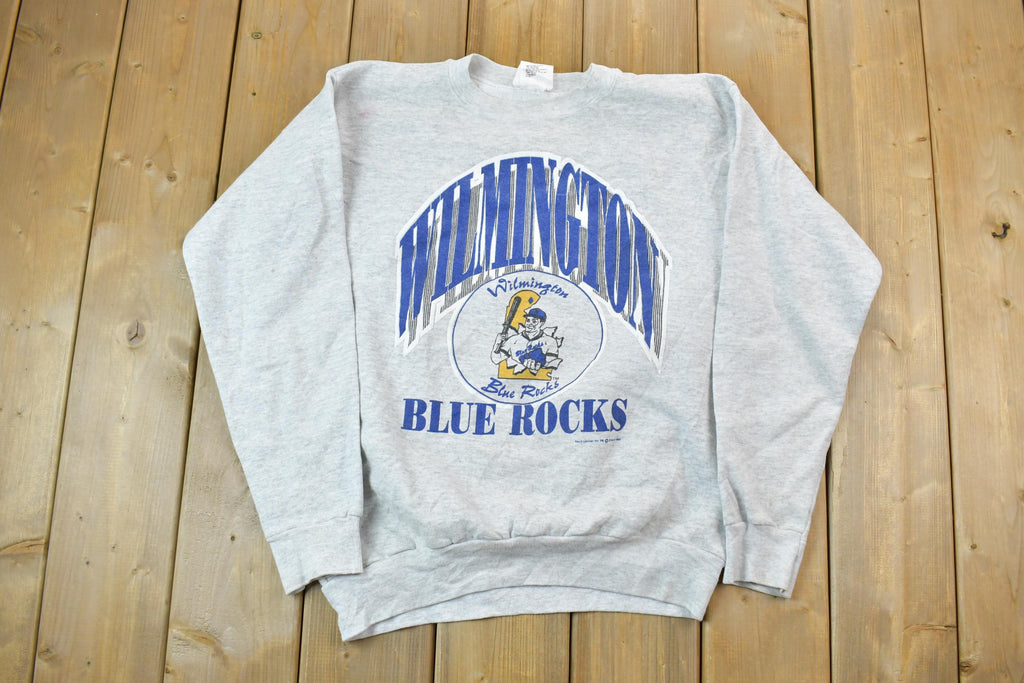 Vintage 1993 Wilmington Blue Rocks Baseball University Collegiate Crewneck