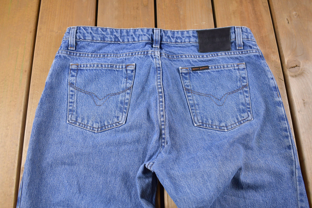 Vintage 1990's Harley Davidson Blue Jeans 34 x 32
