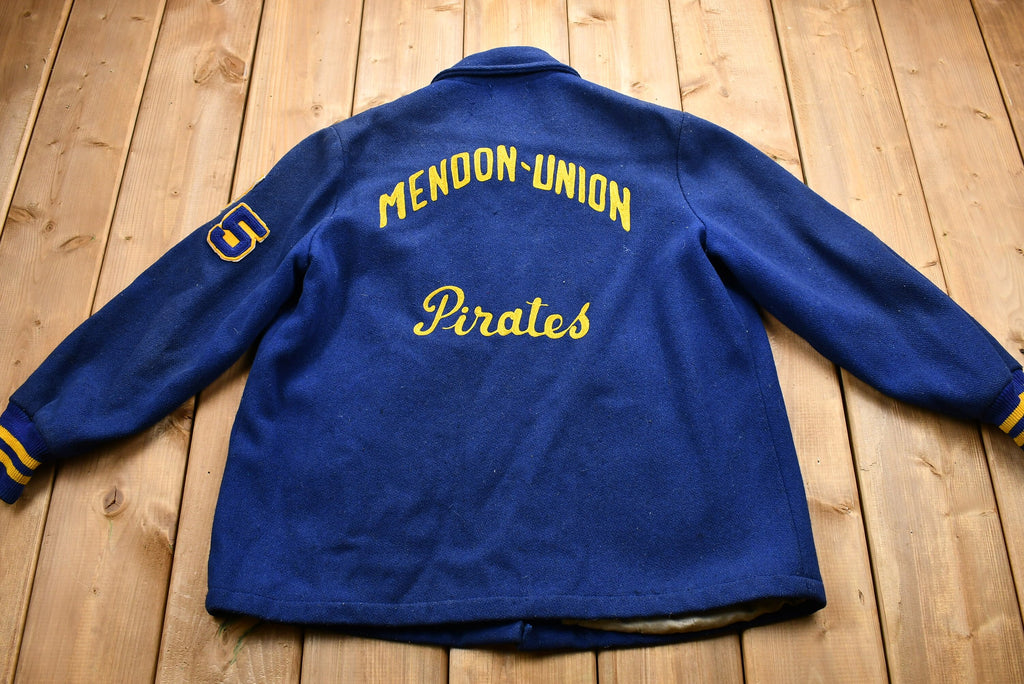 Vintage 1950s Mendon-Union Pirates Pam #75 Embroidered Snap-Button Jacket