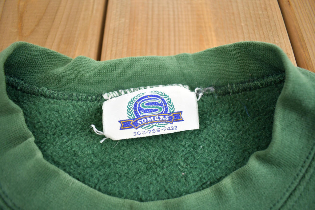 Vintage 1990s Northwoods Adventure Embroidered Outdoorsman Crewneck Sweatshirt Made In USA