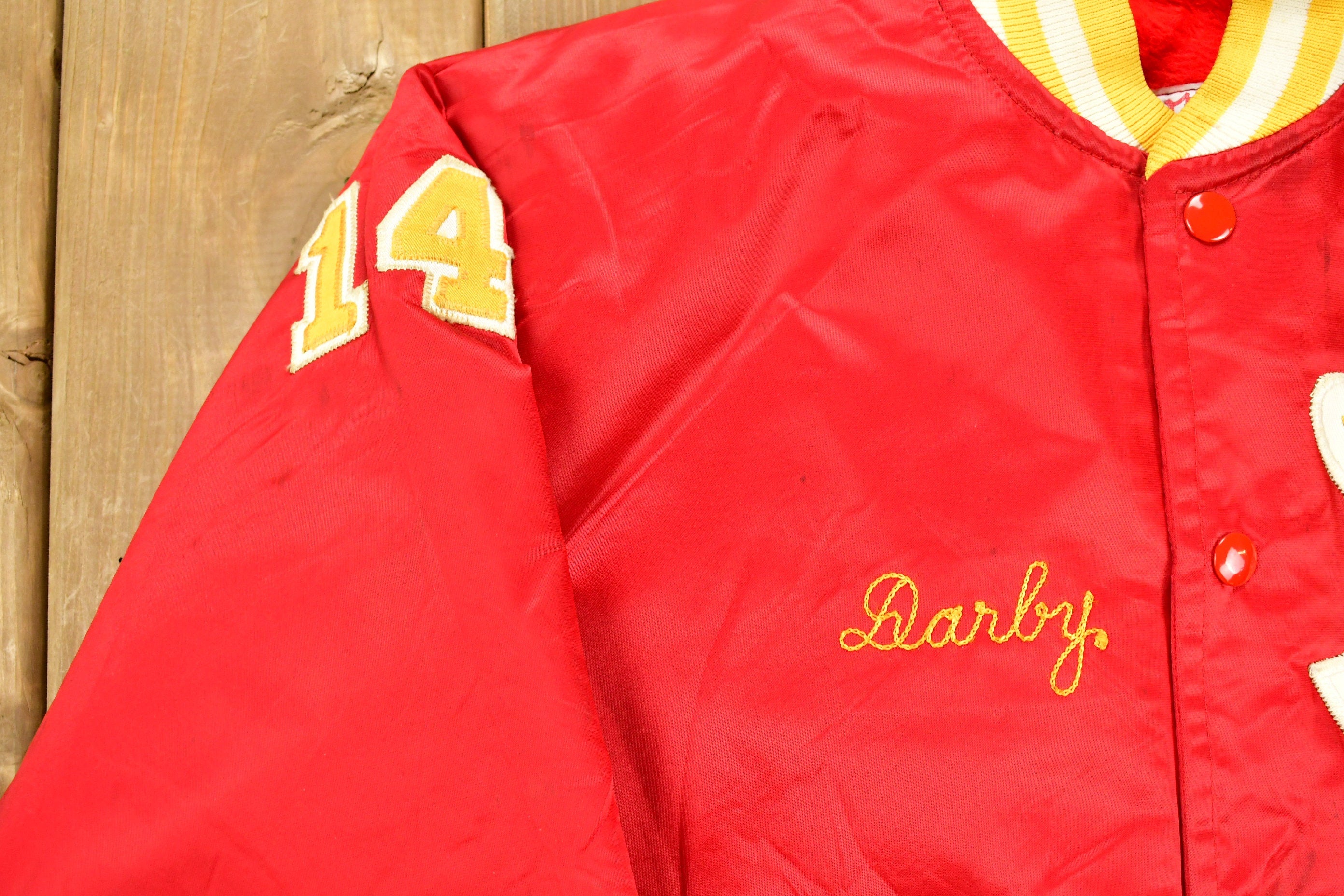 Vintage 1980s New Jersey Rockets Fleece Lined Satin Jacket