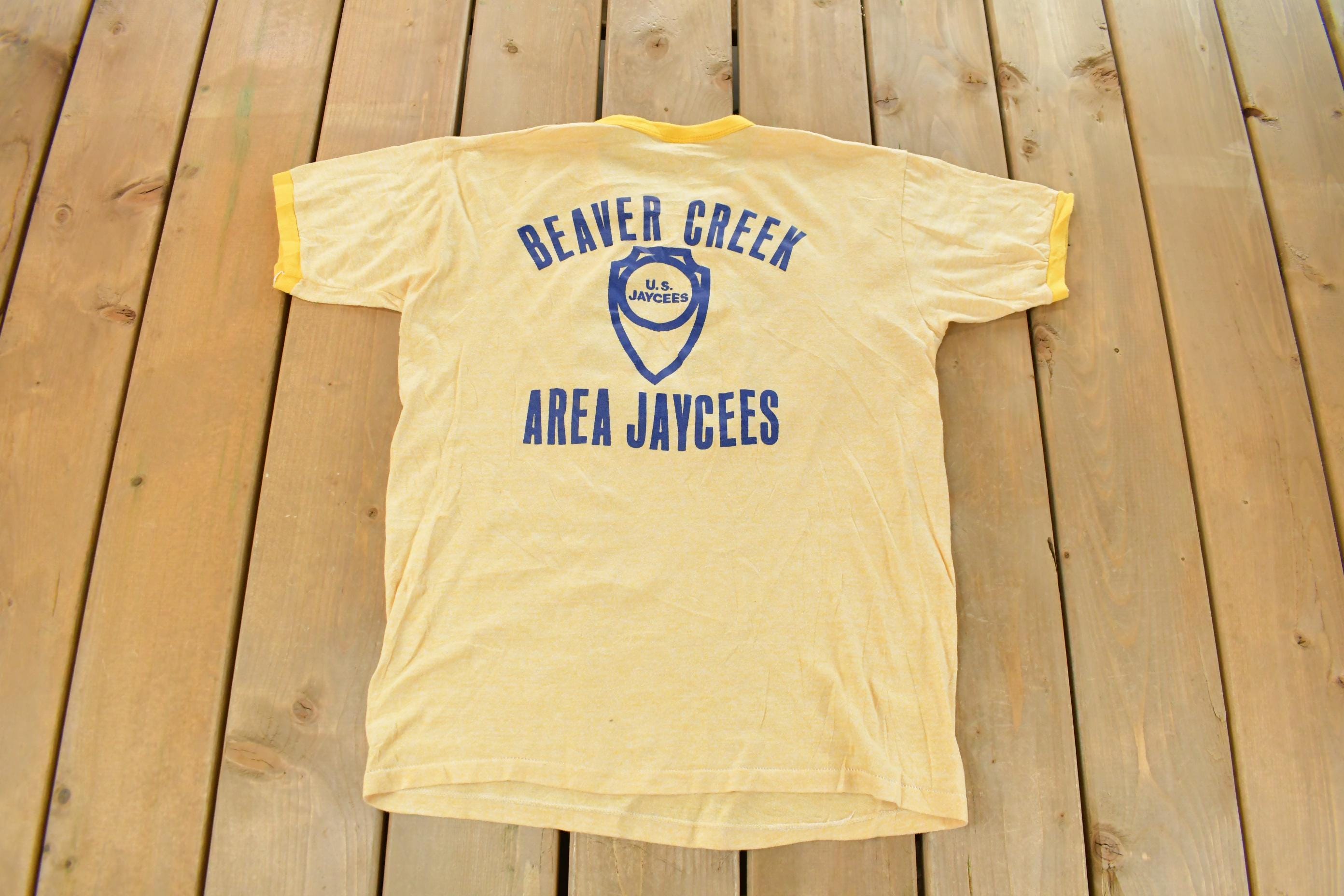 Vintage 1970s Beaver Creek Area Jaycees #32 Russell Athletics Jersey T-Shirt Men's Medium