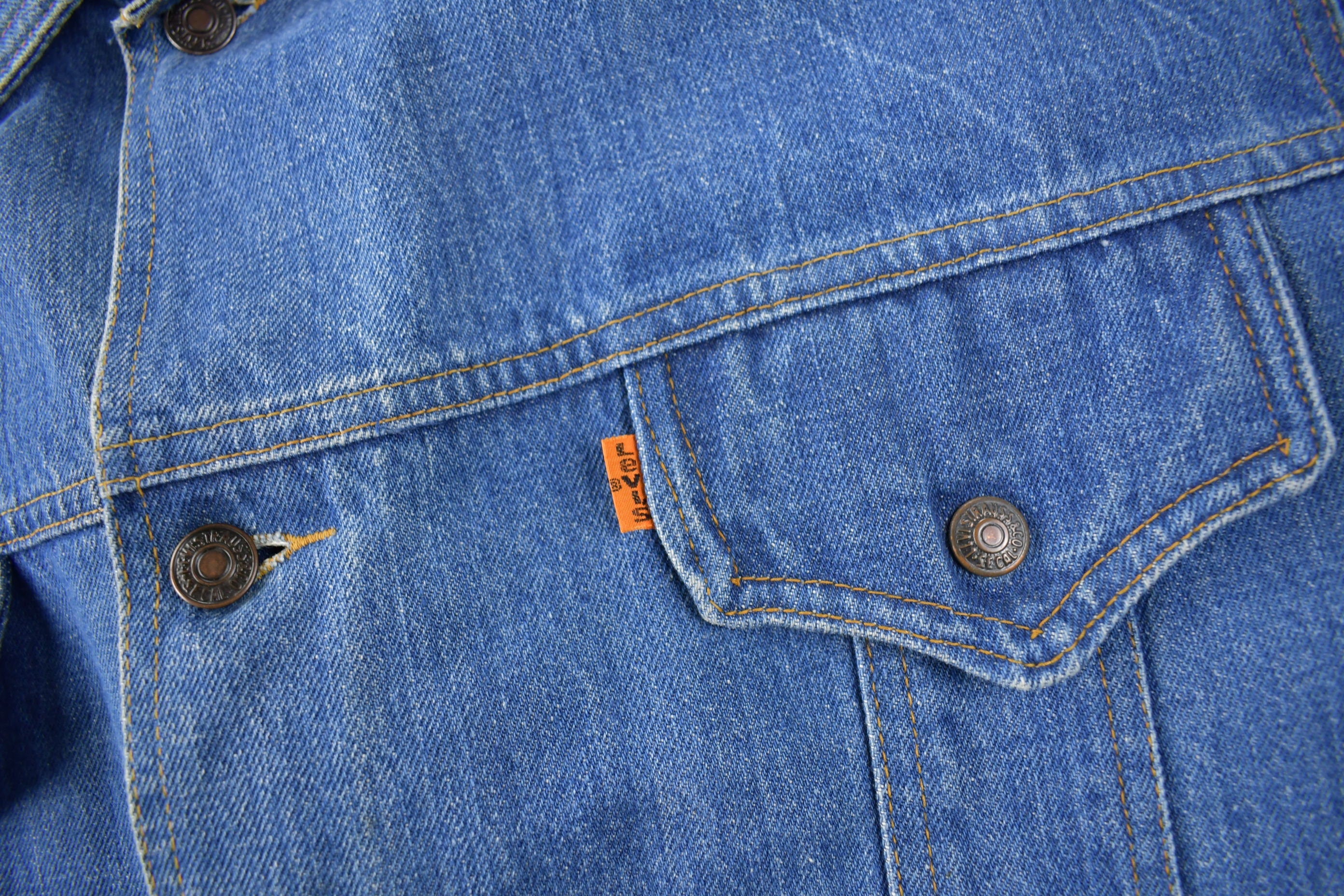 Vintage 1970s Levi's Orange Tab Western Style Button Up Jacket