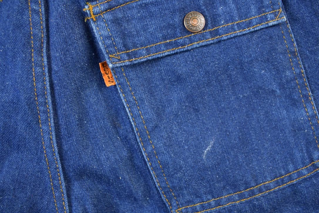 Vintage 1970s Levi's Bush Jeans Orange Tab 516 Denim Size 30 x 34