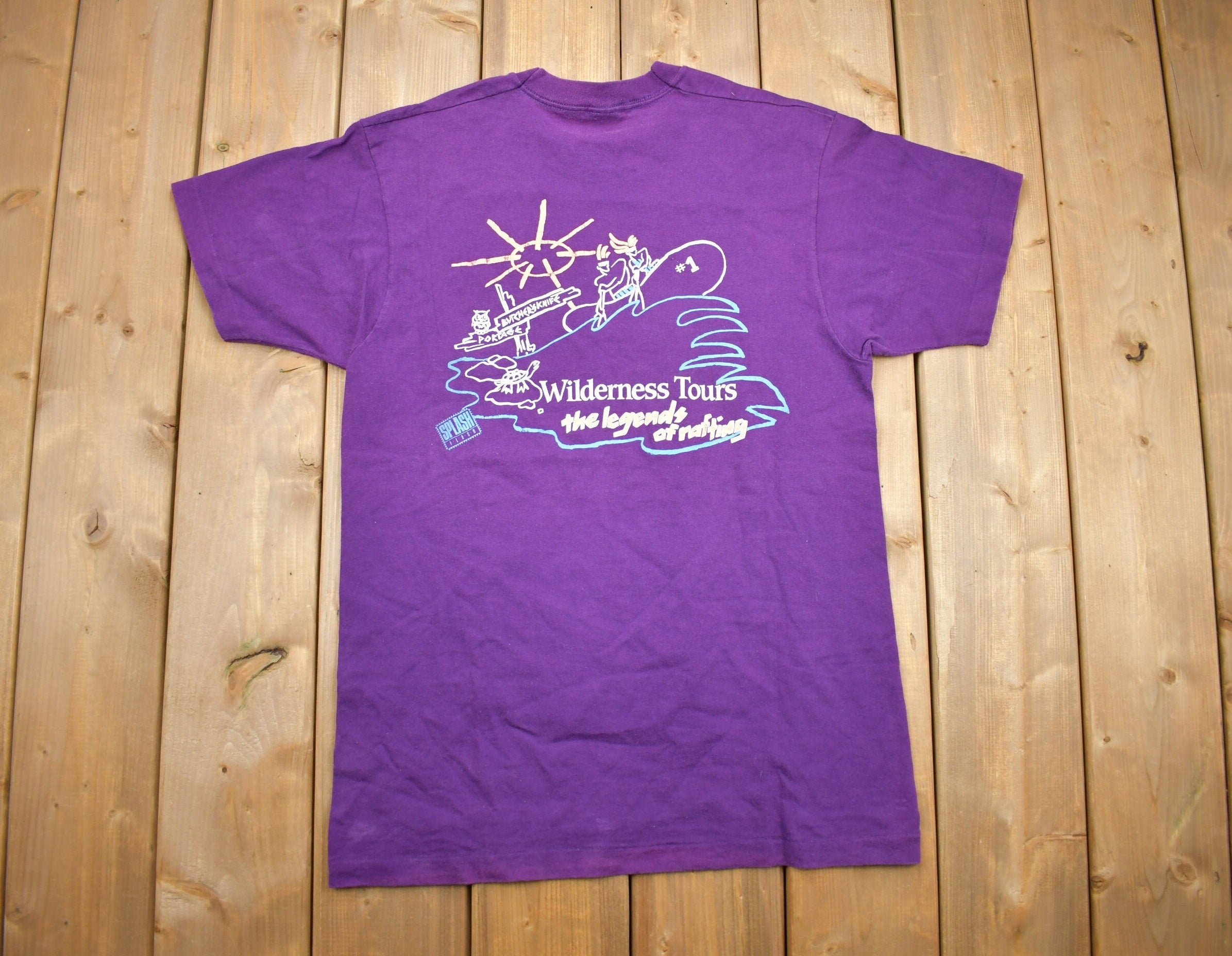 Vintage 1980s Wilderness Tours Rafting Souvenir T Shirt