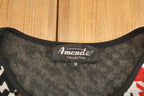 Vintage 1990s Amanda Abstract Knit Crewneck Shirt Womens L /