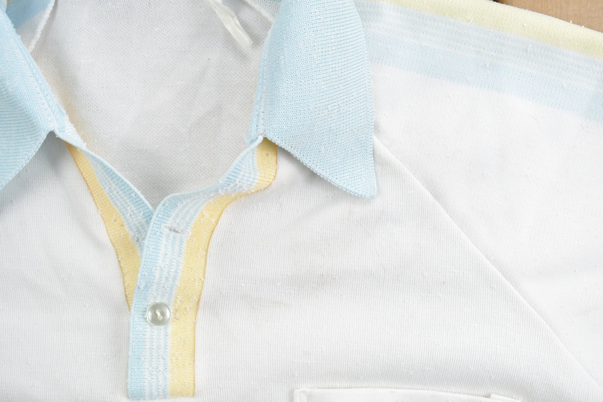 Vintage 1980s Edwerds Blank Quarter Button Up Polo Shirt