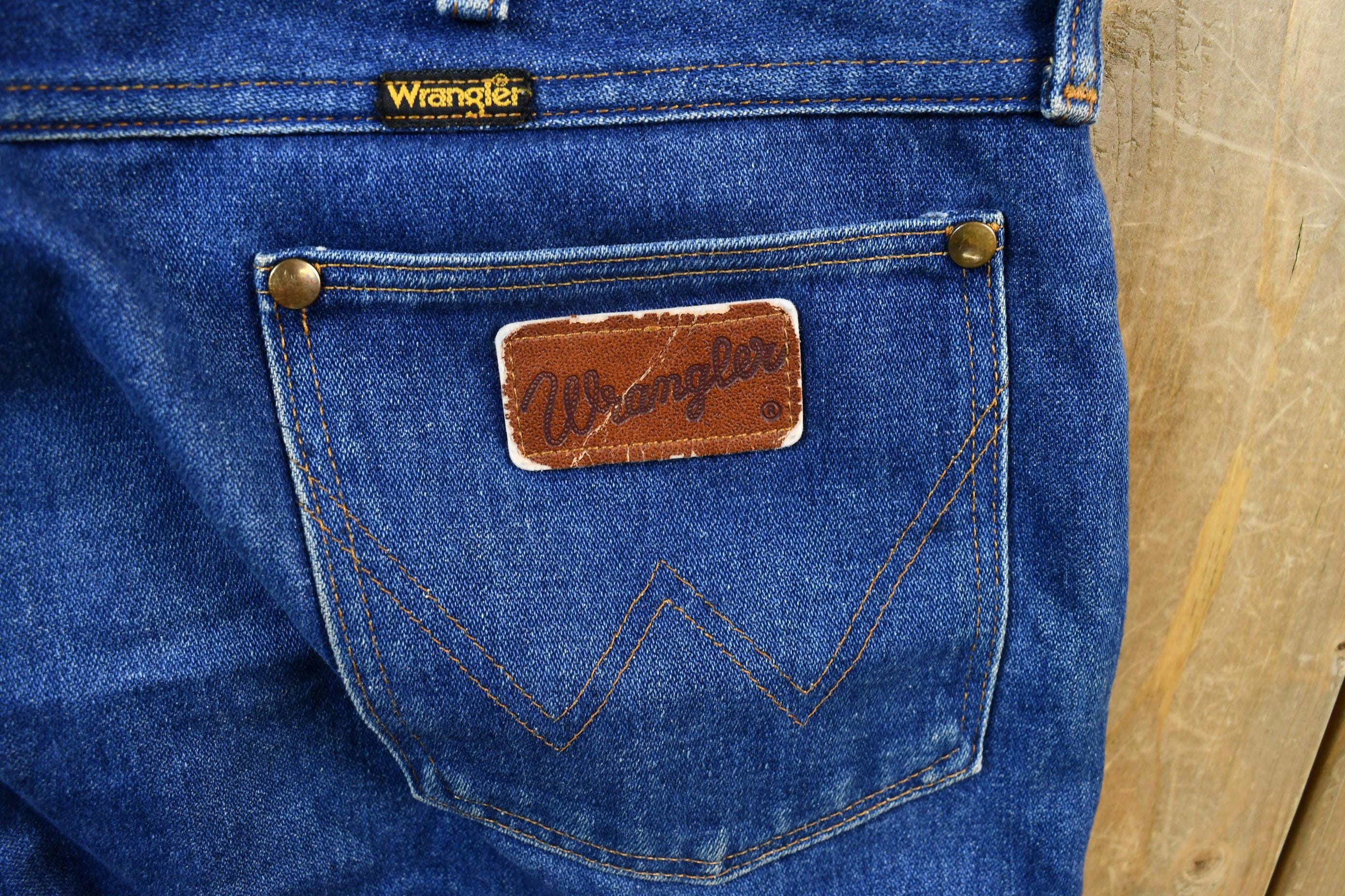 Vintage 1990s Wrangler Dark Wash Denim Jeans Size 34 x 29