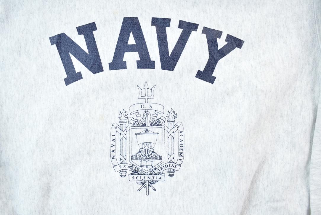 Vintage Military Navy Naval Academy Store Grey Crewneck Sweatshirt