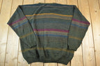 Vintage 1990s Knit Abstract Pattern Crewneck Sweater